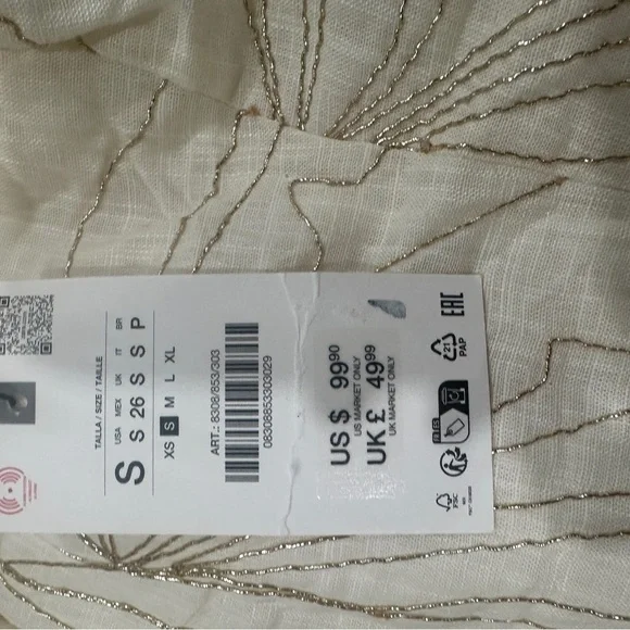 Zara Elegant Backless White Dress - Picture 5 of 6